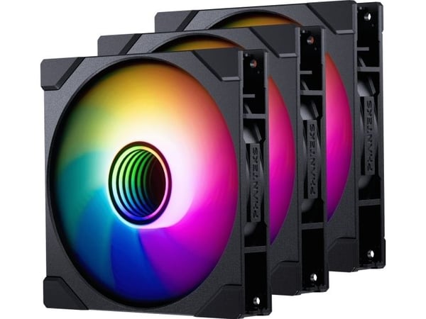 PHANTEKS M25 Gen2 PWM D-RGB tuuletin 3-pack - Reverse Blade, 140mm, musta