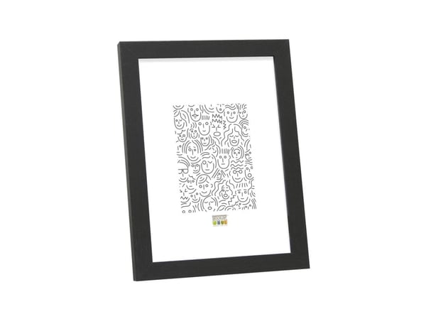 Deknudt S44CF2, Enkel bilderamme, Glass, MDF, Sort, Bord, Vegg, 20 x 30 cm, Rektangulær