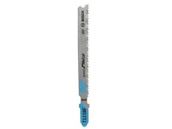 Bosch T 121 BF, Stikksagblad, Aluminium, Blad metall (medium tykk), Bimetall, 2 mm, 9,2 cm, 5 stykker