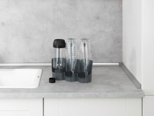 WENKO 54769100, Rillefelt, Holder, Tabletop, Drikkeglass, Svart, Plastikk