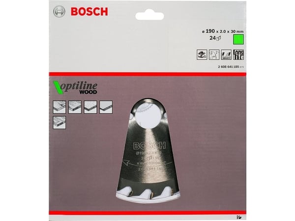 Bosch RUNDSAVKLINGE OPTILINE 190X2,0X30MM 24T