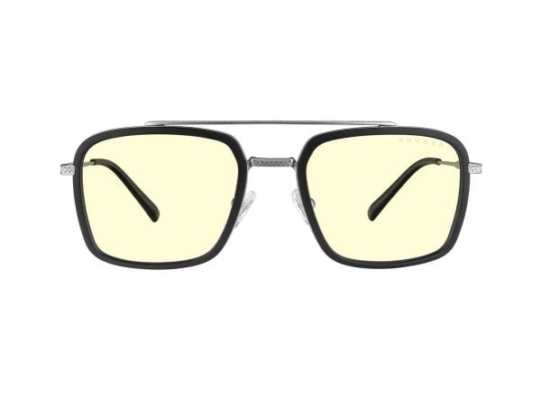 Gunnar Optiks EDI-12301, Unisex, Neliö, Ruostumaton teräs, Ruostumaton teräs, Meripihka, 1 vuosi/vuosia