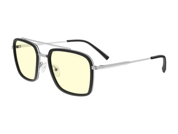 Gunnar Optiks EDI-12301, Unisex, Neliö, Ruostumaton teräs, Ruostumaton teräs, Meripihka, 1 vuosi/vuosia