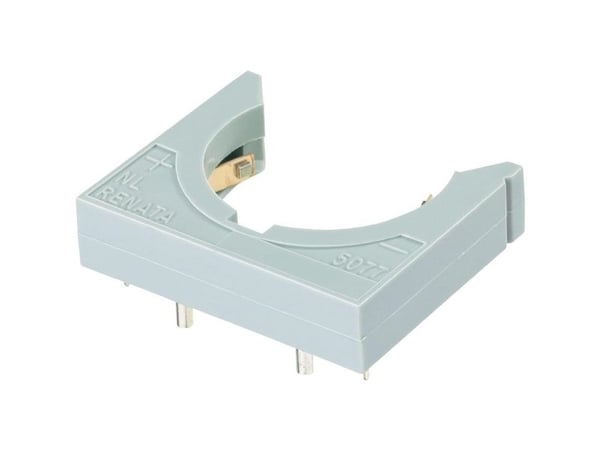 Renata 701112 knappecelleholder 1x CR 2450N, CR 2477N horisontal, gjennomstikksmontasje THT (L x B x H) 30 x 29,5 x 8,4 mm