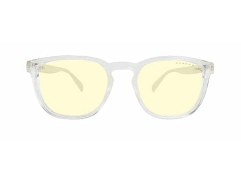 Gunnar Optiks Oakland, Unisex, Oval, Klassisk, Gjennomsiktig, Hvit, Nylon, Rav