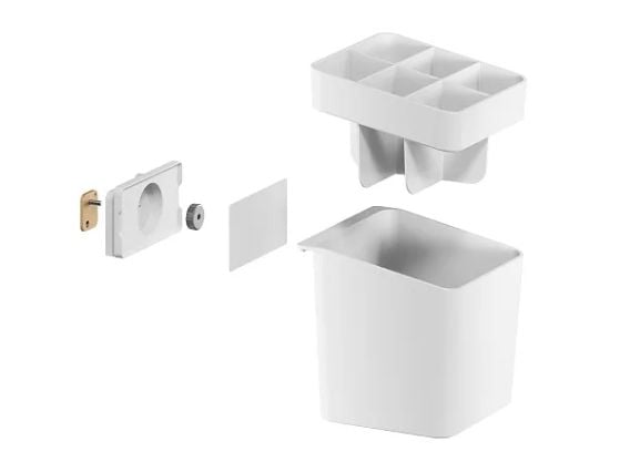 TESA 700450000000, Organisator, Holder, Vegg-montert, Redskap, Hvit, Plast