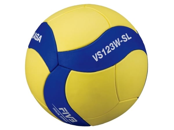 MIKASA VS123W-SL, 220 g, Blå, Gult, Skum, 65 - 67 cm, 18-panel ball, Innendørs