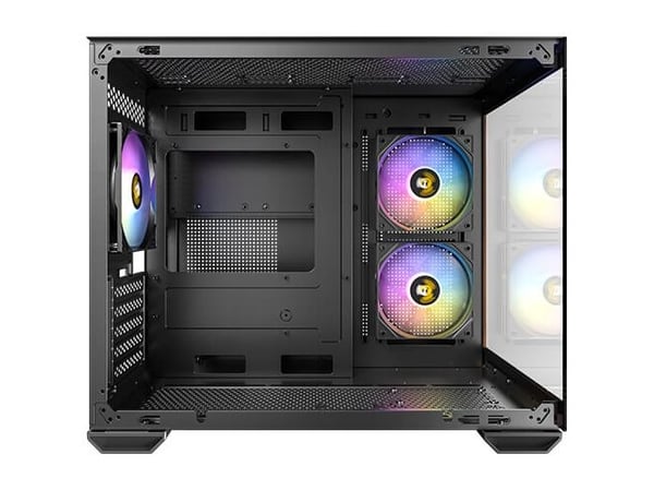 Antec CX600M Wood ARGB - Mid tower gaming - ATX - sidepanel med vindu (herdet glass) - ingen strømforsyning (ATX) - USB/Audio/Mic