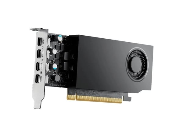 NVIDIA RTX A1000 - Grafikkort - RTX A1000 - 8 GB GDDR6 - PCIe 4.0 x8 lav profil - 4 x Mini DisplayPort
