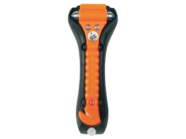 LifeHammer HCGO1QCSBX Classic Glow nødhammer, rudehammer, selekniv, buss, lastebil, personbil, SUV, van, autocamper (L x B x H) 18 x 7 x 2,5 cm
