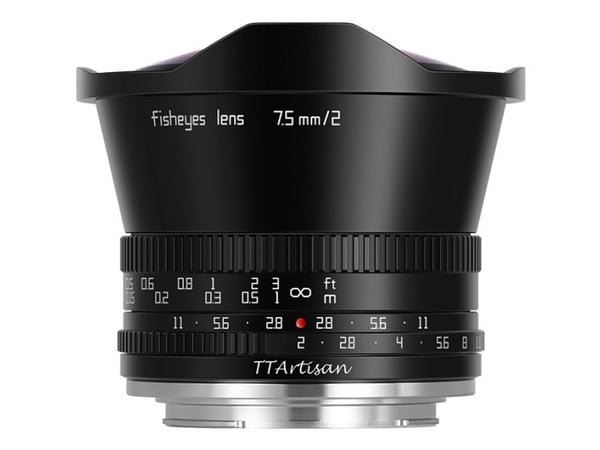 TTArtisan APS-C 7.5mm F2 Fisheye, Bredt fiskeøye, 11/8, Nikon Z