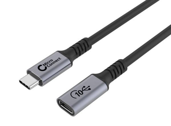 MicroConnect Premium - USB-forlengelseskabel - USB-C (hunn) til USB-C (hann) - USB 3.2 Gen 2x2 - 20 V - 5 A - 50 cm - støtte for 4K 60 Hz (3840 x 2...