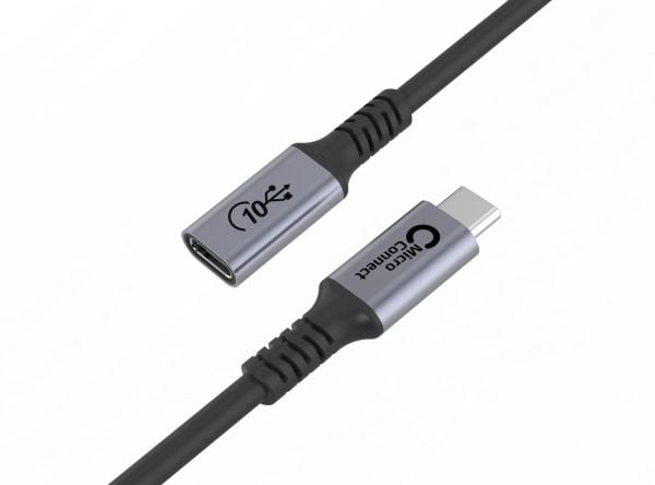 MicroConnect Premium - USB-forlengelseskabel - USB-C (hunn) til USB-C (hann) - USB 3.2 Gen 2x2 - 20 V - 5 A - 50 cm - støtte for 4K 60 Hz (3840 x 2...