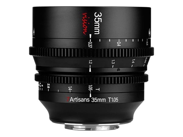 Kameralinsen - 7Artisans Vision 35mm T1.05 M43 (9 elementer, 0,3 m min. fokus)