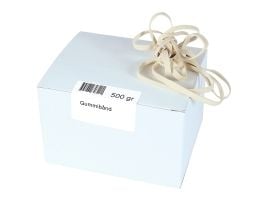Gummibånd, 220 x 5 mm, hvide, 500 g