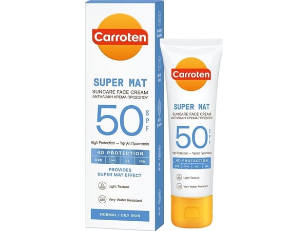 Carroten Face super Mat kasvojen aurinkovoide SPF 50 50 ml