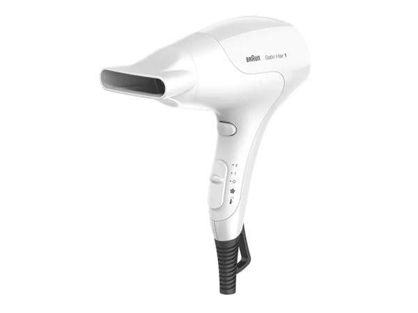 Braun Satin Hair 1 Power Perfection Hair Dryer with Styling Nozzle HD180 White