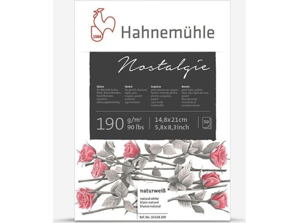 Hahnemühle Skitsebog Nostalgie A5 50 ark 190 g (10628209)