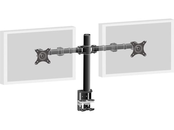 Iiyama DS1002C-B1 - Monteringssett - justerbar arm - for 2 skjermer - svart - skjermstørrelse: 10"-30" - skrivebordsmonterbar - for ProLite E2783QS...