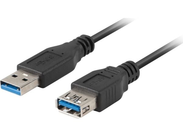 NATEC 1.8m USB 3.0 A, 1,8 m, USB A, USB A, USB 3.2 Gen 1 (3.1 Gen 1), Hankjønn/hunkjønn, Blå