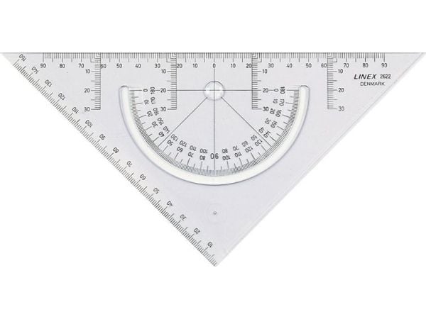 Linex 2622, kolmio, läpinäkyvä, styreeniakryylinitriili (SAN), 2 mm
