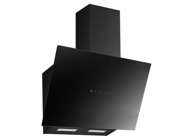 Scandomestic Premium Collection EMV 660 - Veggmontert hette - bredde: 60 cm - dybde: 38,2 cm - avsug og resirkulering - med intern motor - svartlak...