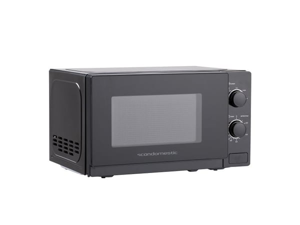 ScanDomestic MWS20B, Benkeplate, Solo mikrobølge ovn, 20 l, 700 W, Rotasjon, Sort