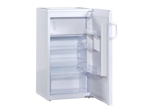 Scandomestic SKB182WE - Kjøleskap med fryserboks - bredde: 54 cm - dybde: 58 cm - høyde: 102.5 cm - 150 liter - Klasse E - hvit