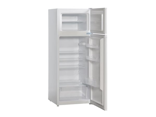 Scandomestic CBF206WE - Kjøleskap/fryser - toppfryser - bredde: 54.5 cm - dybde: 55.5 cm - høyde: 143 cm - 206 liter - Klasse D - hvit