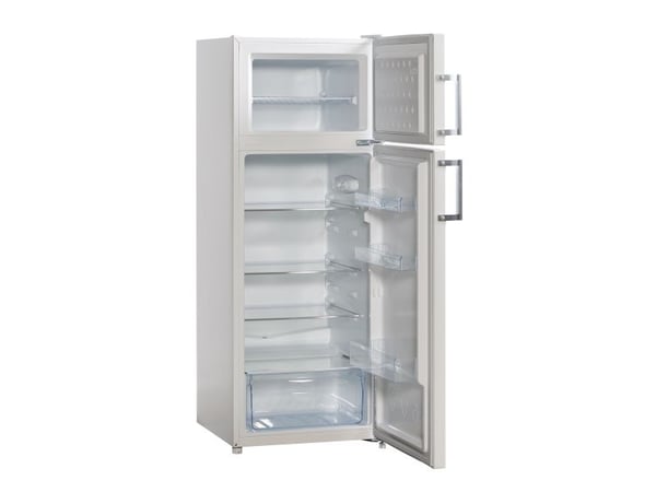 Scandomestic Standard CBF211WD - Kjøleskap/fryser - toppfryser - bredde: 54 cm - dybde: 55.1 cm - høyde: 142.8 cm - 211 liter - Klasse D - hvit
