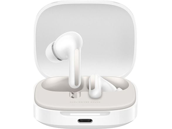 Xiaomi Redmi Buds 6 - True wireless-hodetelefoner med mikrofon - i øret - Bluetooth - aktiv støydemping - skyhvit
