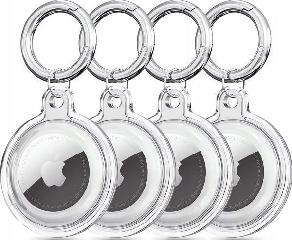 Tech-Protect Icon 4-pak deksel for Apple AirTag - Transparent
