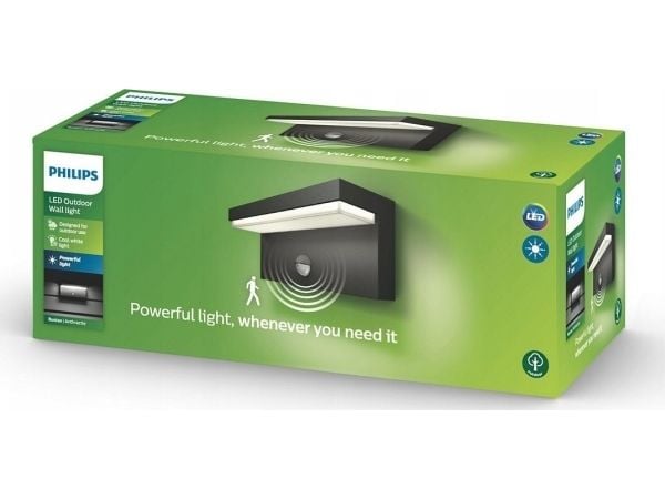 Philips myGarden 1648493P3, Vegglys, Antrasitt, Metall, IP44, Terrasse, Hage, I