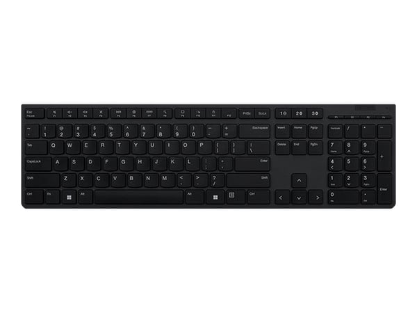 Lenovo Professional - Tastatur - ladbar - full size - trådløs - 2.4 GHz, Bluetooth - amerikansk engelsk - grå - brun boks - for ThinkCentre M60q Ch...