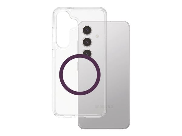 CARE by PanzerGlass Urban Combat - Baksidedeksel for mobiltelefon - polykarbonat, termoplast-polyuretan (TPU) - gjennomsiktig, plommepurpur - for S...