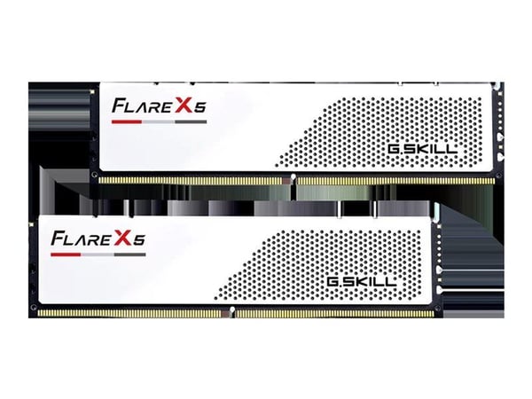 G.Skill Flare X5 - DDR5 - sats - 64 GB: 2 x 32 GB - DIMM 288-pin låg - 3000 MT/s / PC5-24000 - CL36 - 1.35 V - ej buffrad - on-die ECC - matt vit