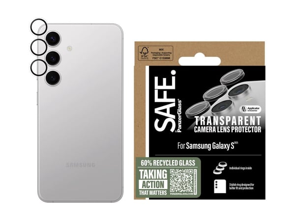 PanzerGlass SAFE. by ® Kameralinsebeskytter Gjennomsiktig Samsung Galaxy S 2025