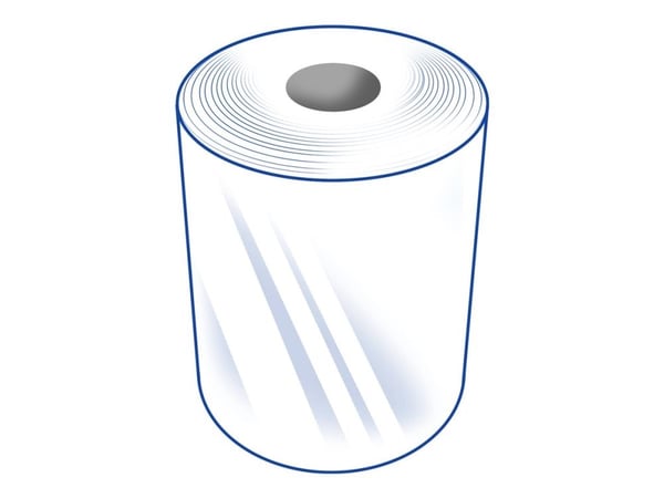 Stjerne, Linerless, Permanent, etikettrull, 58mm, ruller/boks 12 ruller/boks Etikettrull (Fôringsfri), direkte termisk, rullbredde: 58mm, lengde: 8...