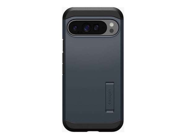 Spigen Tough Armor - Baksidesskydd för mobiltelefon - polykarbonat, termoplastisk polyuretan (TPU), stötskum - metallskiffer - för Google Pixel 9 P...