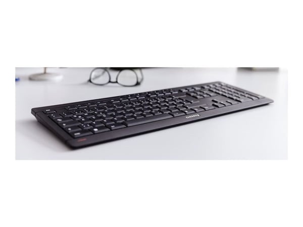 CHERRY STREAM KEYBOARD WIRELESS - Tastatur - 100% - full size - trådløs - 2.4 GHz - QWERTY - Portugisisk - tastsvitsj: CHERRY SX - svart