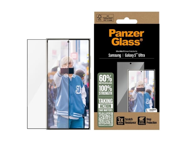 PanzerGlass Screen Protector Samsung Galaxy S25 Ultra Ultra-Wide Fit