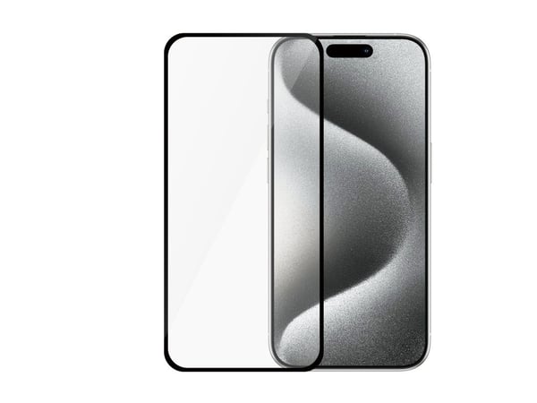 SAFE. by PanzerGlass - Skjermbeskyttelse for mobiltelefon - ultrabred passform - glass - 6.1" - rammefarge svart  - for Apple iPhone 15 Pro