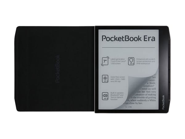 PocketBook - Lommebok for eBook-leser - svart lerret - for PocketBook Era