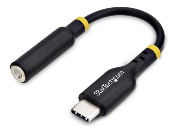 Startech USB-C Audio Adapter to 3.5mm TRRS Jack, Headphone Aux Dongle - USB-C til hodetelefons-jakkadapter - USB-C hann til 4-polsminijakk hunn - 1...