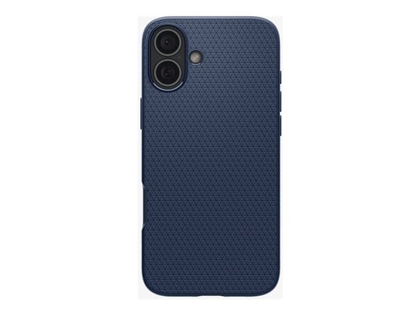 Spigen Liquid Air - Baksidesskydd för mobiltelefon - termoplastisk polyuretan (TPU) - marinblå - för Apple iPhone 16