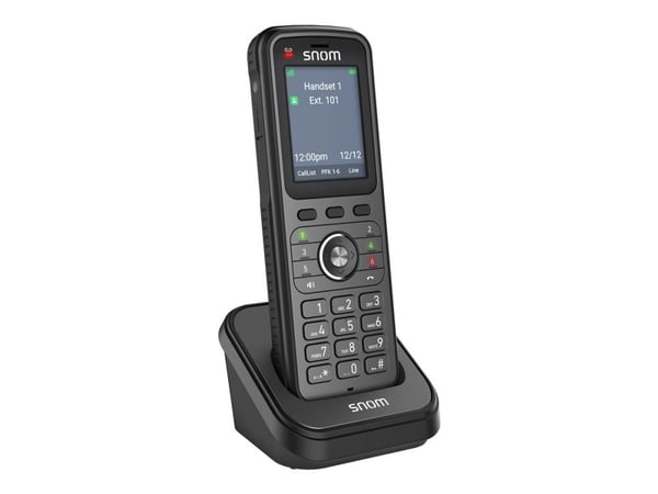 snom M56 - Trådløst ekstra håndsett - med Bluetooth-grensesnitt med anrops-ID - DECT - treveis anropskapasitet - svart snom M56 - Trådløst ekstra håndsett - med Bluetooth-grensesnitt med anrops-ID - DECT - treveis anropskapasitet - svart
