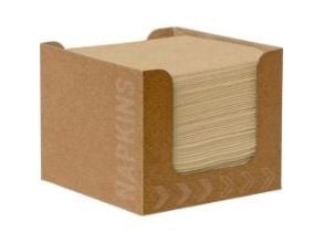 Serviet Duni Bio Dunisoft Natural brown cocktailserviet 20x20cm i papdispenser,24 pk x 50 stk/krt