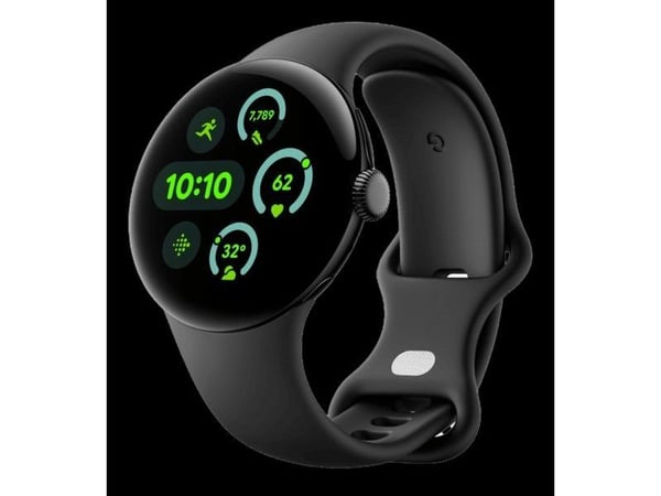 Google Pixel Watch 3 - 41 mm - mattsvart aluminium - smartklokke med aktivt bånd - fluorelastomer - obsidian - båndbredde: L - 32 GB - Bluetooth, W...