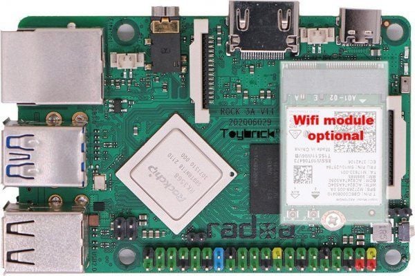 Radxa Rock 3A 2GB RK3568 quad-core Cortex-A55, 2 GHz Mali G52 2GB LPDDR4 (RS117-D2P1)