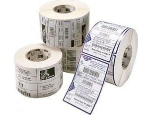 Zebra Z-Perform 1000D - Papir - permanent selvklebende - ubestrøket - 76 x 51 mm 18600 etikett(er) (6 rull(er) x 3100 etiketter - for Zebra S4M, Z4...